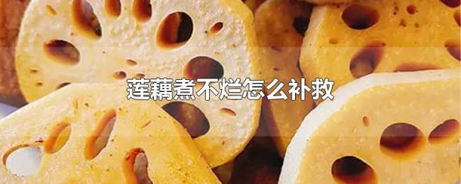 莲藕煮不烂怎么补救