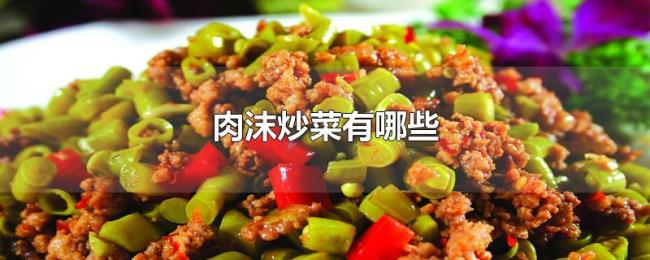 肉沫炒菜有哪些 肉沫炒菜有哪些