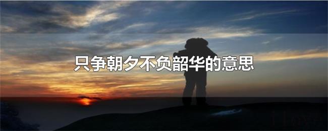 只争朝夕不负韶华的意思