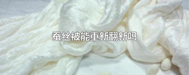 蚕丝被能重新翻新吗