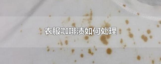 衣服咖啡渍如何处理