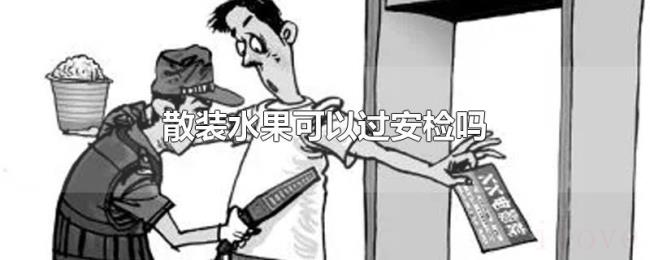 散装水果可以过安检吗
