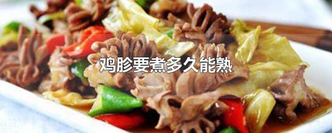 鸡胗要煮多久能熟 鸡胗要煮多久能熟
