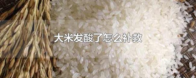 大米发酸了怎么补救