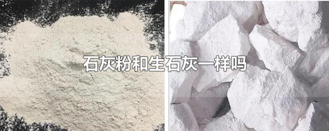 石灰粉和生石灰一样吗 石灰粉和生石灰一样吗