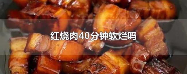 红烧肉40分钟软烂吗 红烧肉40分钟软烂吗