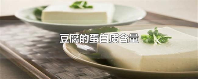 豆腐的蛋白质含量 豆腐的蛋白质含量