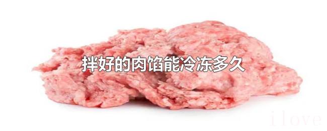 拌好的肉馅能冷冻多久