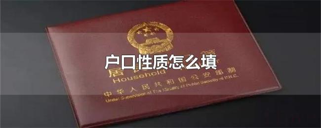 户口性质怎么填