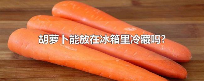 胡萝卜能放在冰箱里冷藏吗?