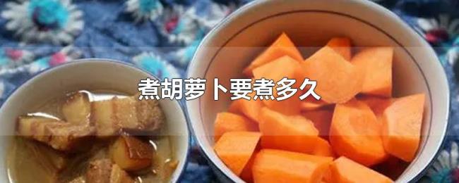 煮胡萝卜要煮多久