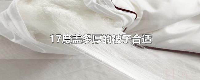 17度盖多厚的被子合适