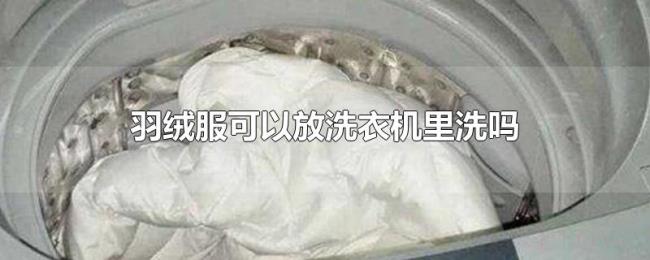 羽绒服可以放洗衣机里洗吗