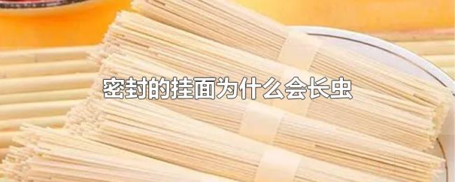 密封的挂面为什么会长虫