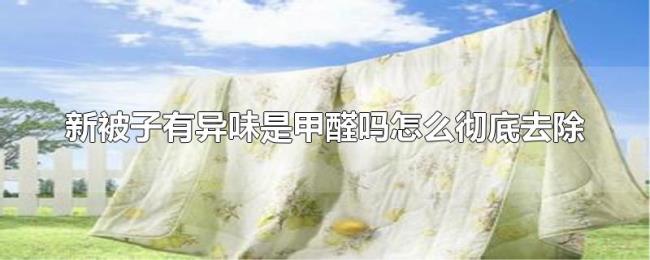 新被子有异味是甲醛吗怎么彻底去除 新被子有异味是甲醛吗怎么彻底去除