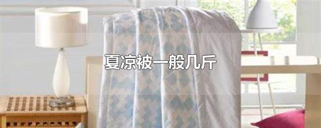 夏凉被一般几斤