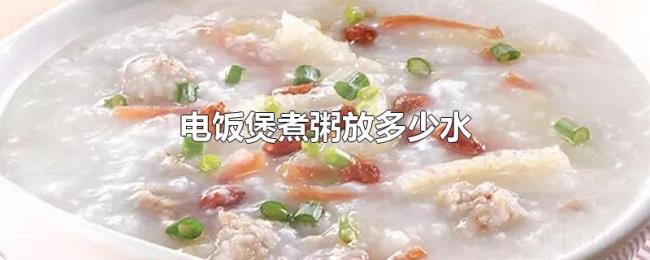 电饭煲煮粥放多少水 电饭煲煮粥放多少水