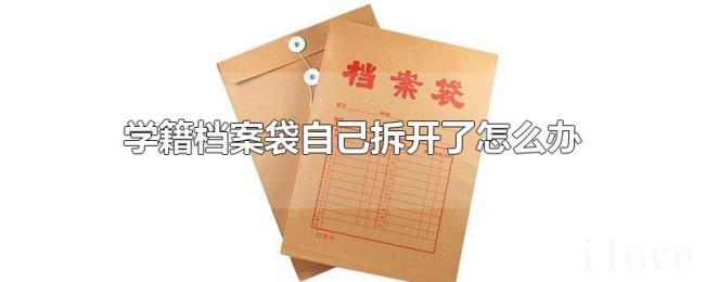 学籍档案袋自己拆开了怎么办
