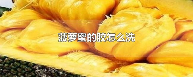 菠萝蜜的胶怎么洗 菠萝蜜的胶怎么洗