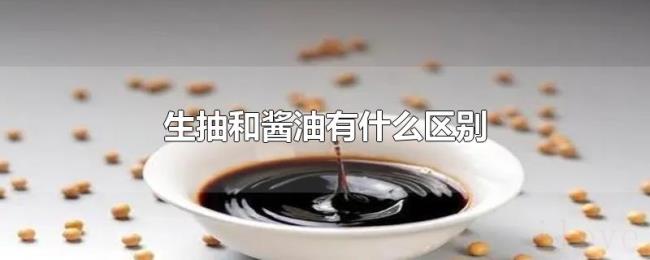 生抽和酱油有什么区别