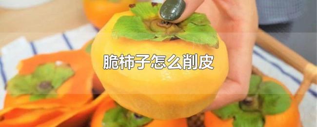 脆柿子怎么削皮 脆柿子怎么削皮