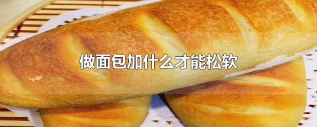 做面包加什么才能松软
