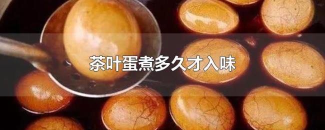 茶叶蛋煮多久才入味 茶叶蛋煮多久才入味