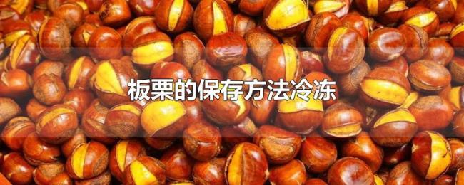 板栗的保存方法冷冻 板栗的保存方法冷冻