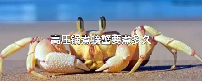 高压锅煮螃蟹要煮多久 高压锅煮螃蟹要煮多久