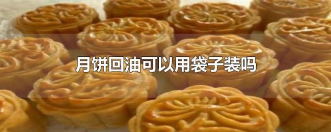 月饼回油可以用袋子装吗