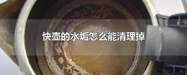 快壶的水垢怎么能清理掉 快壶的水垢怎么能清理掉