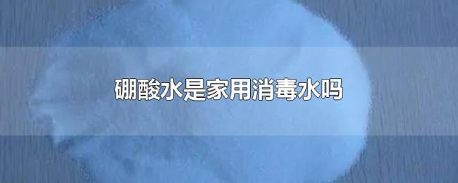 硼酸水是家用消毒水吗 硼酸水是家用消毒水吗