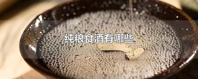 纯粮食酒有哪些