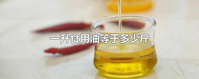 一升食用油等于多少斤