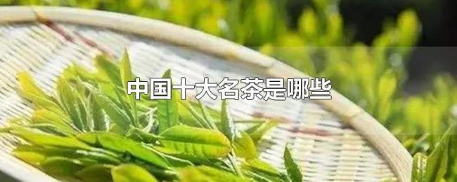 中国十大名茶是哪些