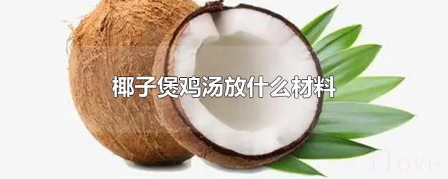 椰子煲鸡汤放什么材料