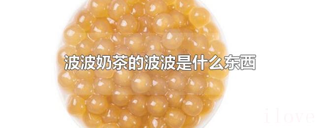 波波奶茶的波波是什么东西