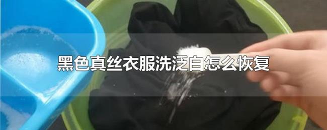 黑色真丝衣服洗泛白怎么恢复 黑色真丝衣服洗泛白怎么恢复