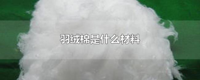 羽绒棉是什么材料 羽绒棉是什么材料