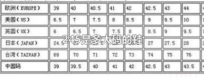 245是多大码的鞋 245是多大码的鞋