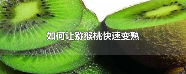 如何让猕猴桃快速变熟
