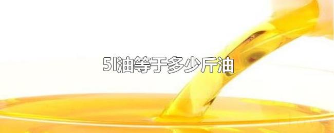 5l油等于多少斤油 5l油等于多少斤油