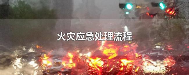 火灾应急处理流程