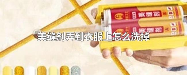 美缝剂弄到衣服上怎么洗掉 美缝剂弄到衣服上怎么洗掉