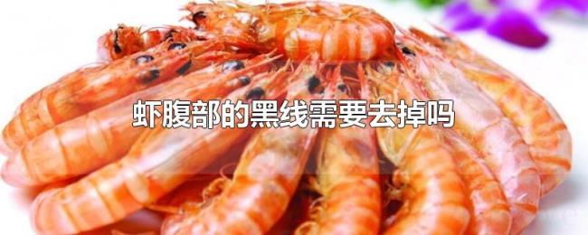 虾腹部的黑线需要去掉吗 虾腹部的黑线需要去掉吗