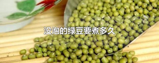 没泡的绿豆要煮多久 没泡的绿豆要煮多久