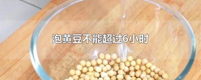 泡黄豆不能超过6小时 泡黄豆不能超过6小时
