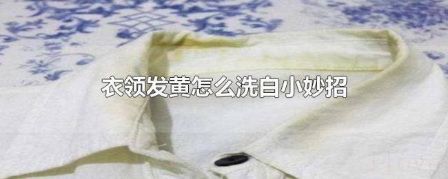 衣领发黄怎么洗白小妙招