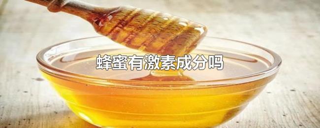 蜂蜜有激素成分吗 蜂蜜有激素成分吗
