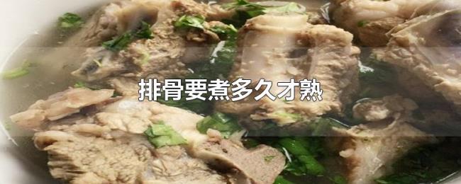 排骨要煮多久才熟 排骨要煮多久才熟
